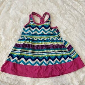 Colorful Chevron Pattern Dress